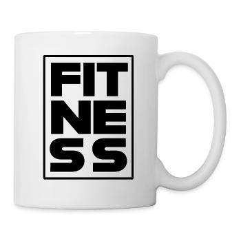 fitness mit rahmen black - Tasse - Weiß - Rechts