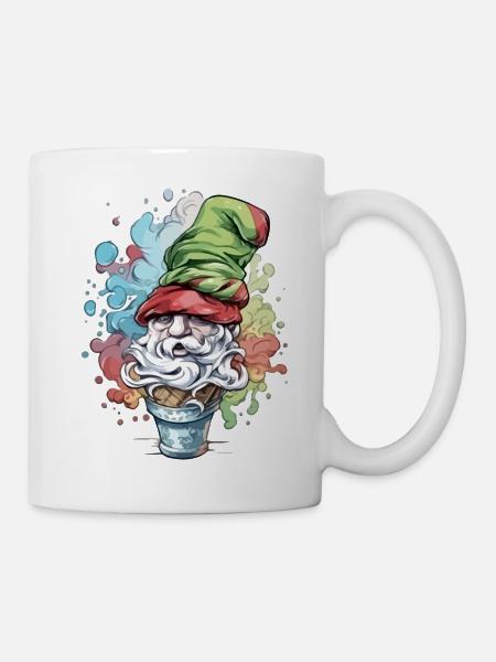 Elf in der Eiswaffel - Tasse - Weiß