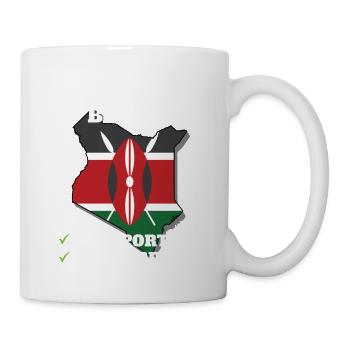 Kenya Bound Country Travel Kenyan Flag Vacances - Mug blanc - blanc - Droite