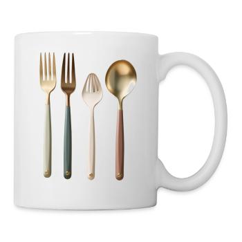 Kitchen apron - Mug - white - Right