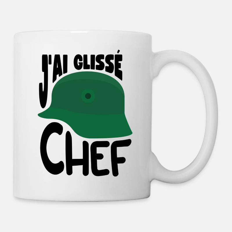 j'ai glissé chef la 7ème compagnie film culte - Mug blanc - blanc