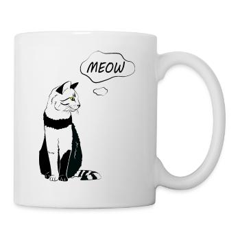 Cute Cat Meow - Mug - white - Right