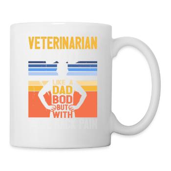 Veterinarian Bod Like A Dad Bod Funny Vet Tech - Mug - white - Right