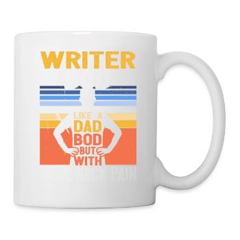 Écrivain Bod Like A Dad Bod Drôle Citation d’auteur - Mug blanc - blanc - Droite