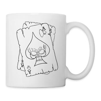 Carte de jeu - Mug blanc - blanc - Droite