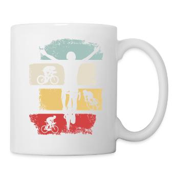 Cyclist Bicycle Road Bike Gift Retro - Mug - white - Right