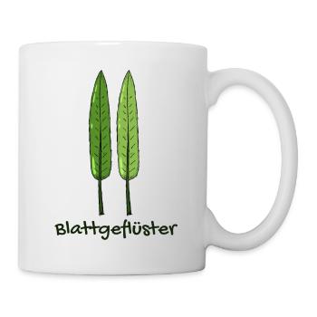 Blattgeflüster | Pflanze | Pflanze | Geschenk - Tasse - Weiß - Rechts