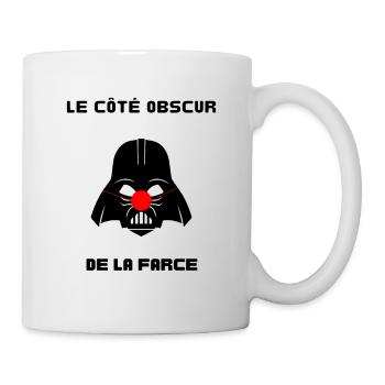 LOGO Le côté obscur de la farce - Mug blanc - blanc - Droite