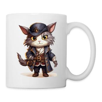 Pirate de chat - Mug blanc - blanc - Droite
