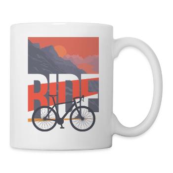 Cadeau unique pour passionné vélo gravel - Mug blanc - blanc - Droite