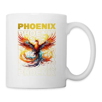 Phoenix Phoenix Fire Flames Mythologie des oiseaux - Mug blanc - blanc - Droite