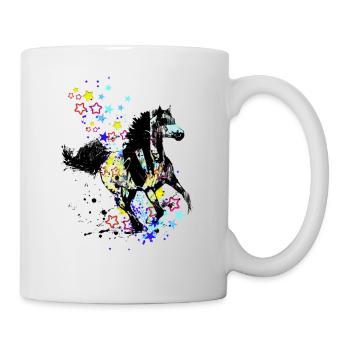 Horse,Painting,Colorful,Horses,Graffiti,Stars - Mug - white - Right