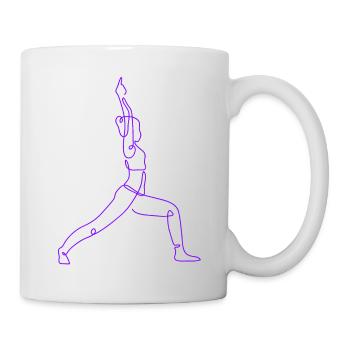 3 Sanchalanasana Yoga | 7ème Flamme Violette - Mug blanc - blanc - Droite