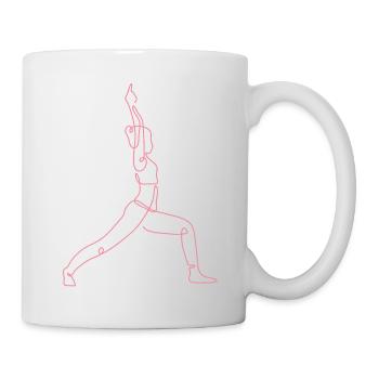 3 Sanchalanasana Yoga | 3ème flamme rose - Mug blanc - blanc - Droite