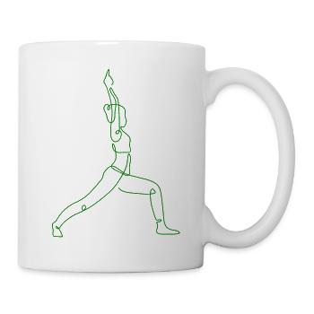 3 Sanchalanasana Yoga | 5th Green Flame - Mug - white - Right