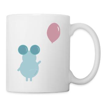 MOUSE HOLDING A BALLOON ILLUSTRATION - Tasse - Weiß - Rechts