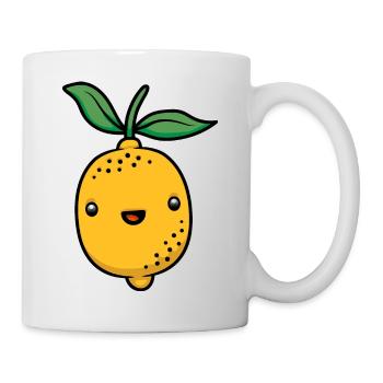 Citron mignon Agrumes Kawaii Citron vert - Mug blanc - blanc - Droite