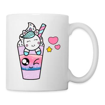 LICORNE DANS UNE GLACE - Mug blanc - blanc - Droite
