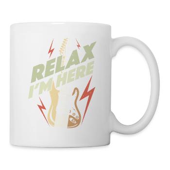 Electric guitar for rock music fan - Mug - white - Right