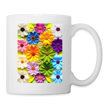 Blumen 50 - Tasse - Weiß - Rechts