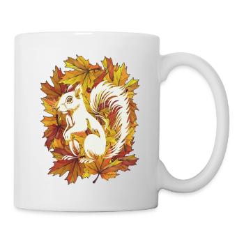 Écureuil d’automne - Mug blanc - blanc - Droite