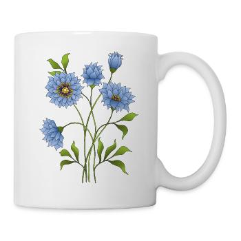 Blumen - Tasse - Weiß - Rechts