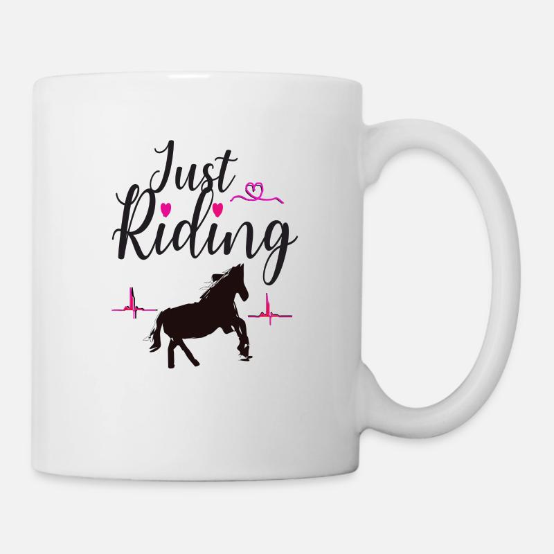JustRiding - Tasse - Weiß