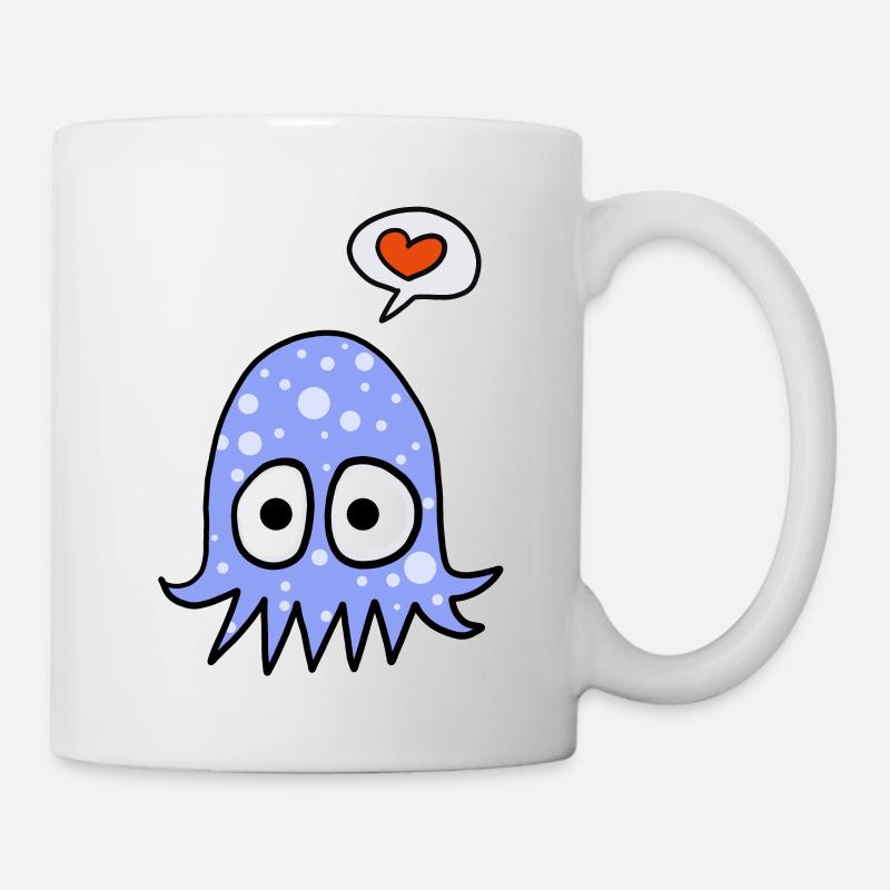 octopus in love - Mug - white