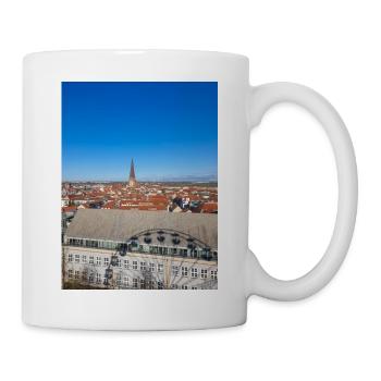 Rostock Skyline et la vieille ville derrière l’hôtel de ville - Mug blanc - blanc - Droite