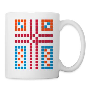 Cross Pattern Graphic - Vector - Mug - white - Right