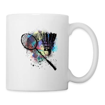 Badminton, Badminton, Graffiti, Peinture, Coloré - Mug blanc - blanc - Droite