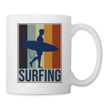Surfing Surfboard Surfer Wassersport - Tasse - Weiß - Rechts
