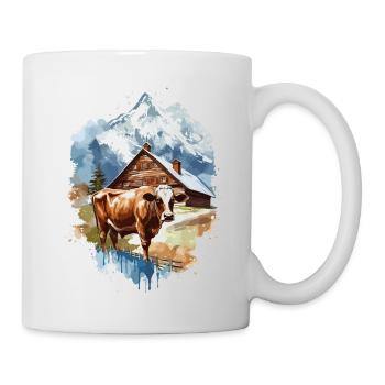 Zermatt, Matterhorn, Matterhorn mountain, hiker - Mug - white - Right