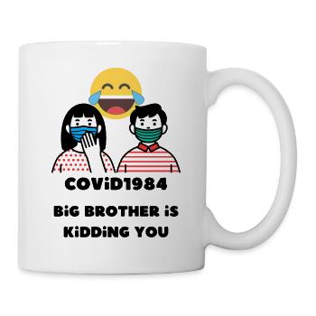 LOGO big brother is kidding you - Mug blanc - blanc - Droite
