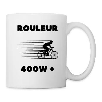 LOGO Rouleur - Mug blanc - blanc - Droite