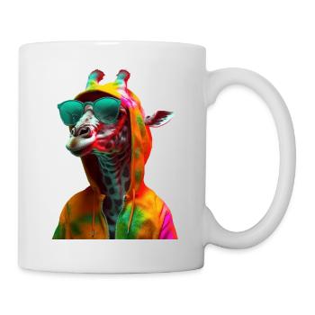 Giraffe with sunglasses Colorful Cool giraffes - Mug - white - Right