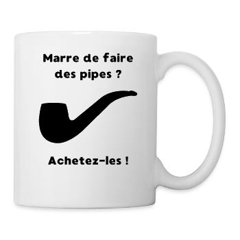 LOGO Pipes 1 - Mug blanc - blanc - Droite