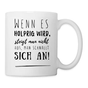 holprig - Tasse - Weiß - Rechts