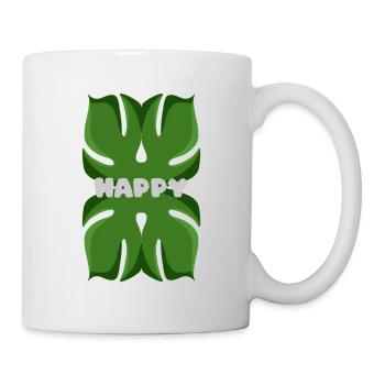 Happy Monstera - Tasse - Weiß - Rechts
