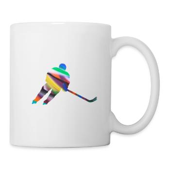Eiskockey, Hockey, Graffi, bunt - Mug - white - Right