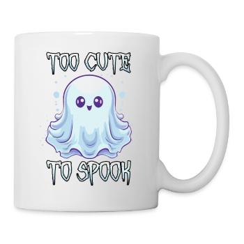 Ghost Shirt: Adorable Halloween Tee Too Cute to Sp - Mug - white - Right