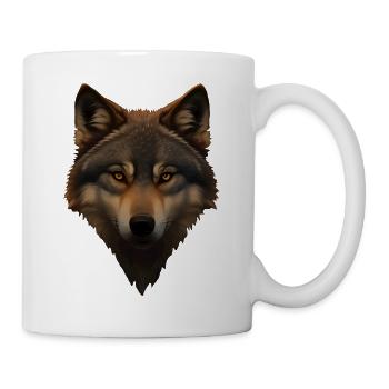 Wolf - Tasse - Weiß - Rechts