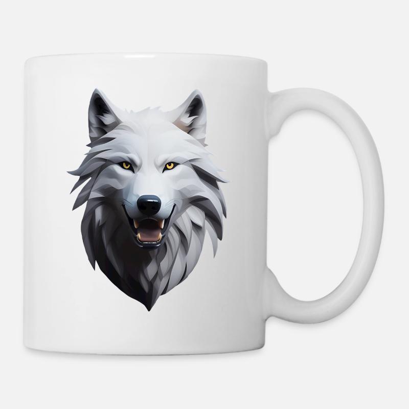 Loup - Mug blanc - blanc