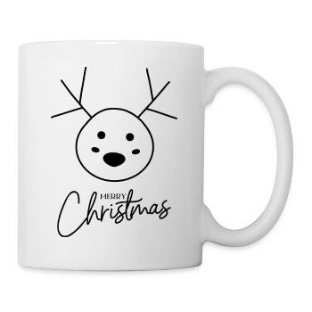 Weihnachten Elch Strichmännchen (2) - Tasse - Weiß - Rechts