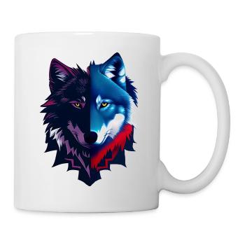 Wolf - Tasse - Weiß - Rechts