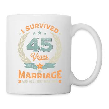 J’ai survécu à 45 ans de mariage - Mug blanc - blanc - Droite