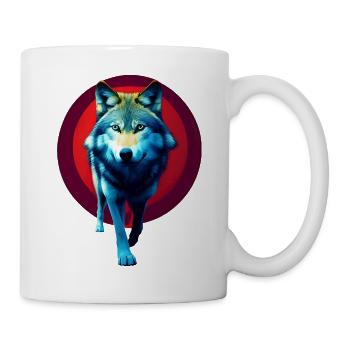 Wolf - Tasse - Weiß - Rechts