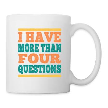 J’ai plus de quatre questions vintage - Mug blanc - blanc - Droite