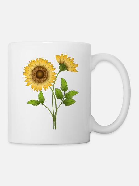 Blumen - Tasse - Weiß