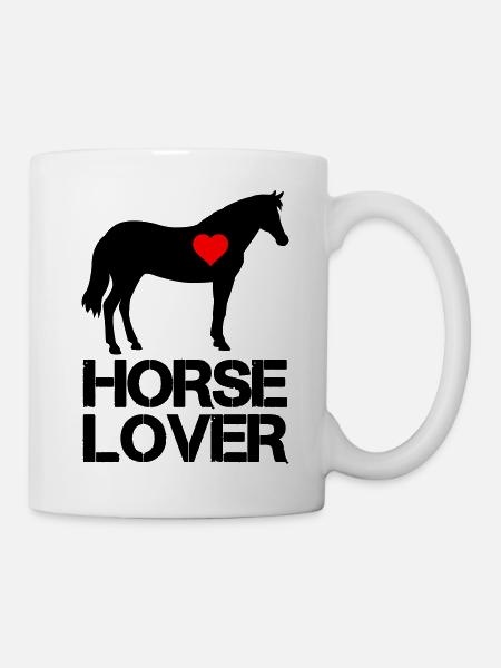 horse lover - Tasse - Weiß